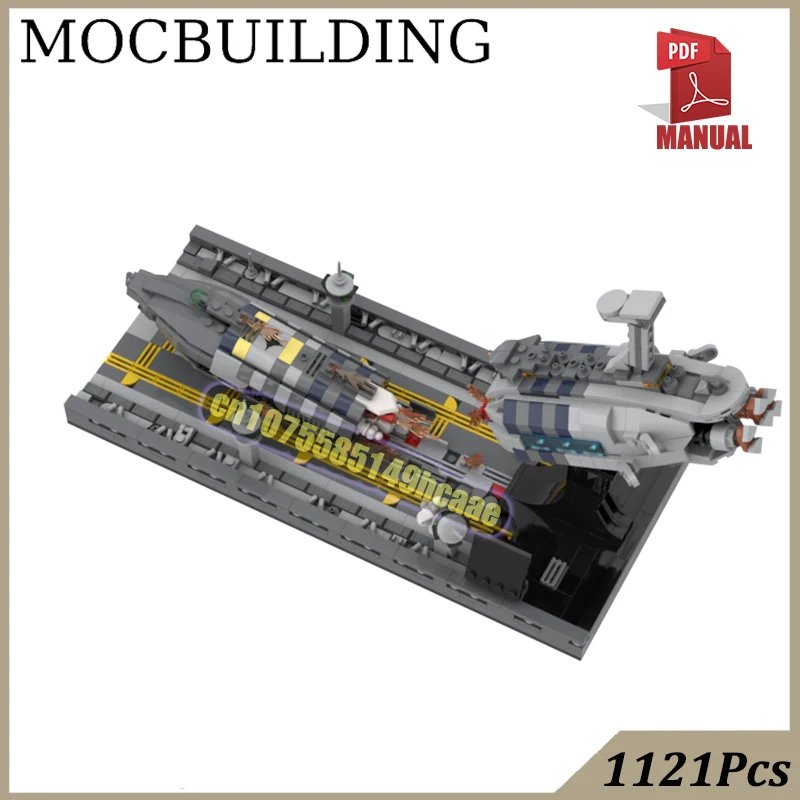 Carrier Landing Diorama Bricks Model MOC Building Blocks Space Movie Technology Scene Construction Toys Gift Christmas