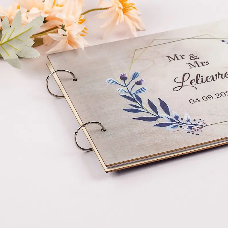 Personalized Wedding Guest Book,Alternative Wedding Guest Book,Engraved Wedding Keepsake,Rustic Wedding Decor