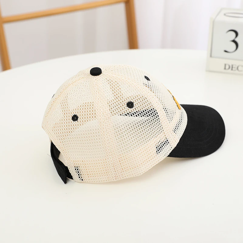 Summer Boys Baseball Hats Bulldozer Excavator Embroidered Child Cats Hip Hop Mesh Hat for 2-8Years Kids Sun Hat Snaback