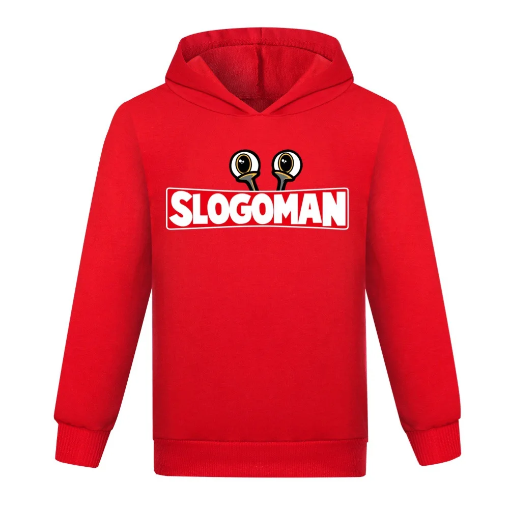 Funny SLOGOMAN Kids Hoodie Spring Autumn Toddler Girls Cartoon Clothes Baby Boys Long Sleeve Sweatshirt Children's Clothing503