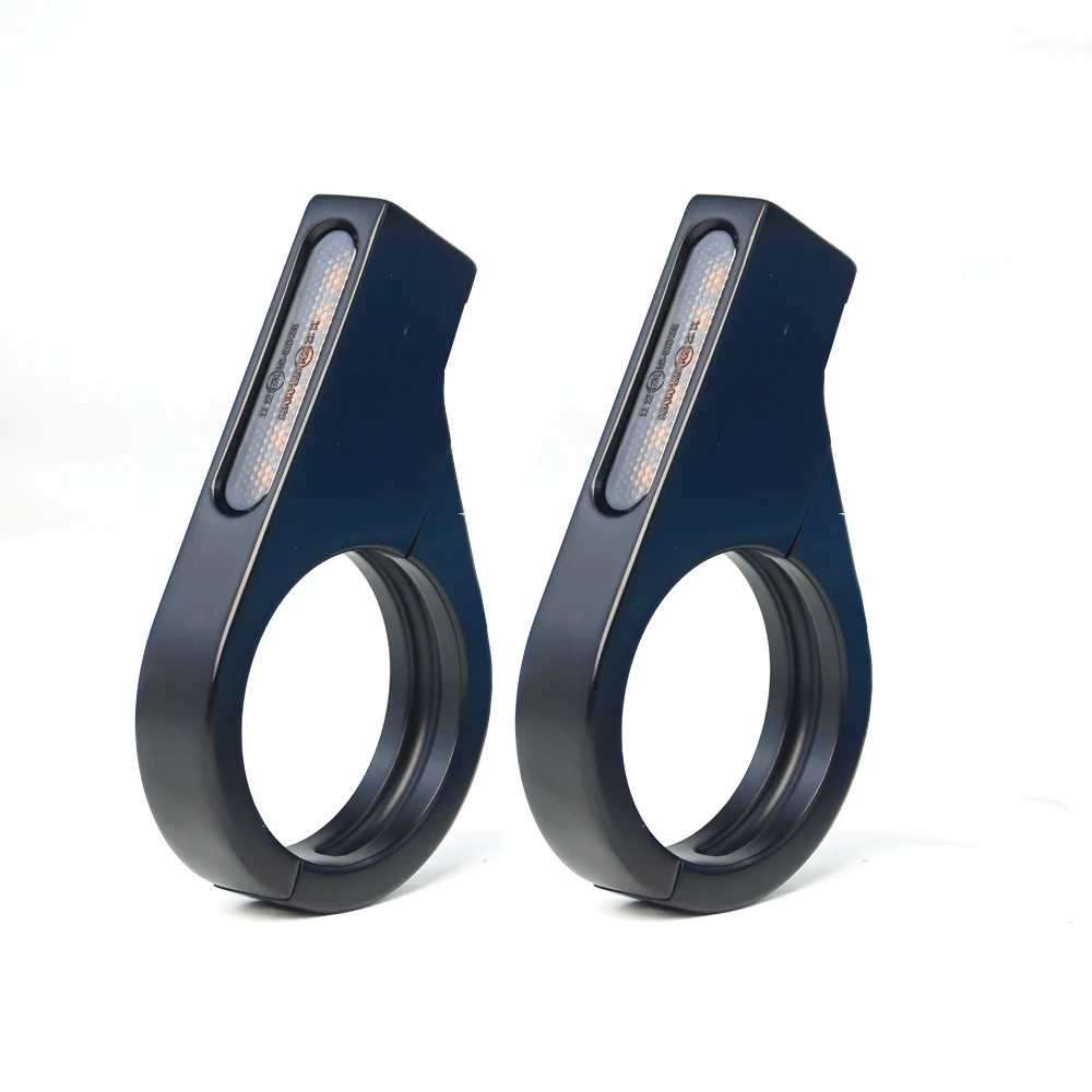 دراجة نارية 39-41 مللي متر شوكة أنبوب مصباح إشارة الانعطاف LED العنبر مؤشر الاتجاه مصباح الوامض ضوء الألومنيوم لهوندا سوزوكي ياماها