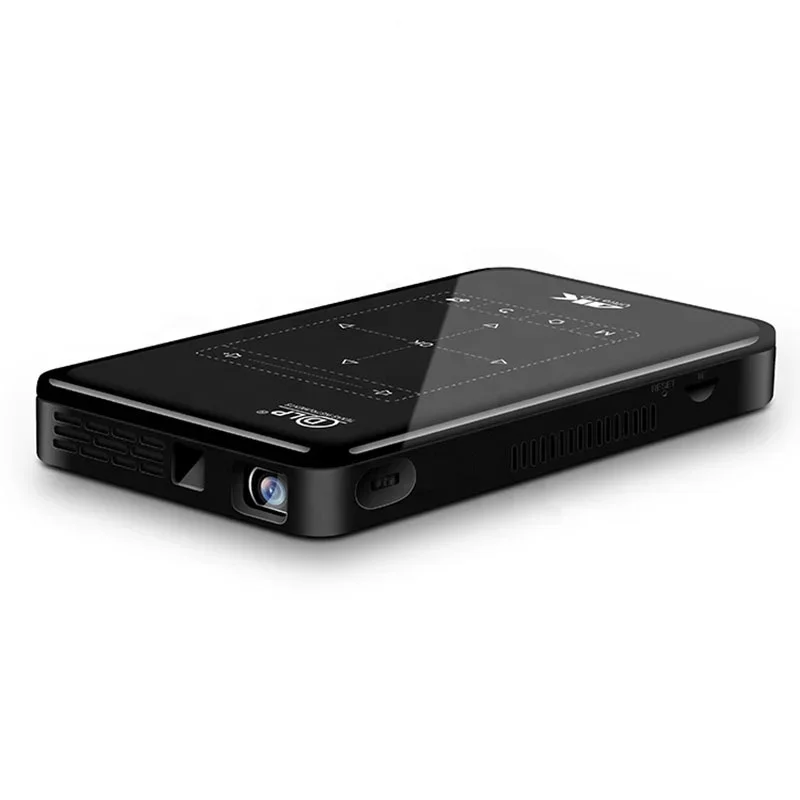 Portable P09 LED DLP 3D Projector Android 9 2GB 32GB WiFi Battery Home Theater Pocket Projector 8K Beamer for Smartphone