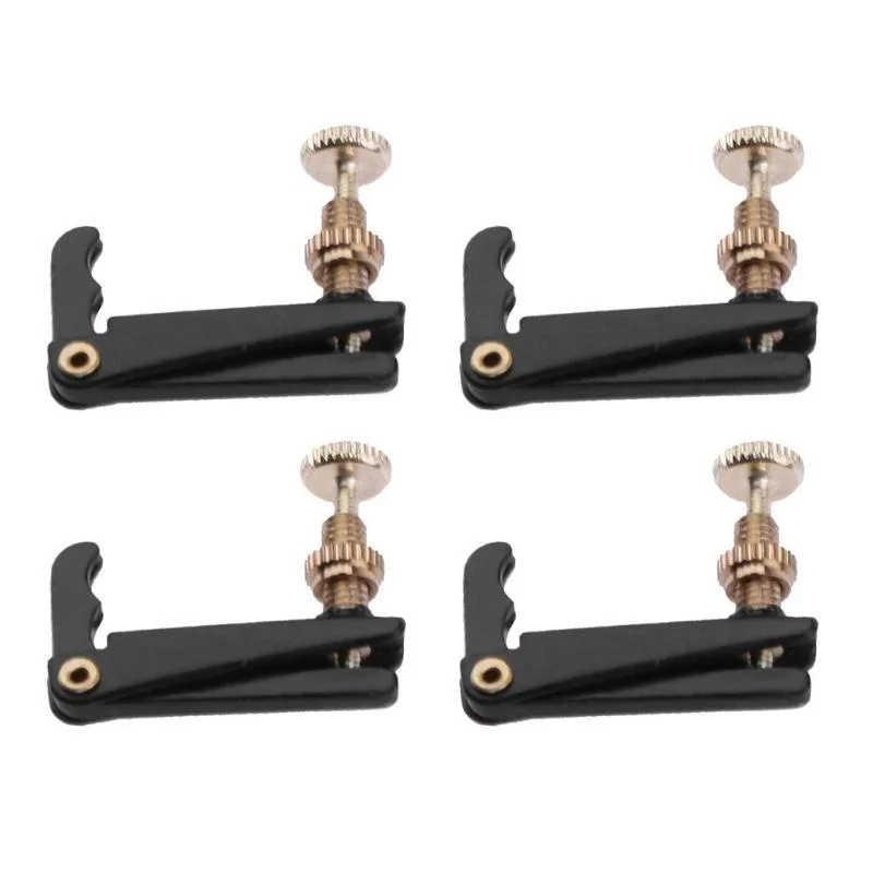 4pcs 4/4-3/4 Plated Iron Violin Fine Tuners Spinner Adjuster Strings Hooks High Quality Violin Parts & Accessories Tuner String