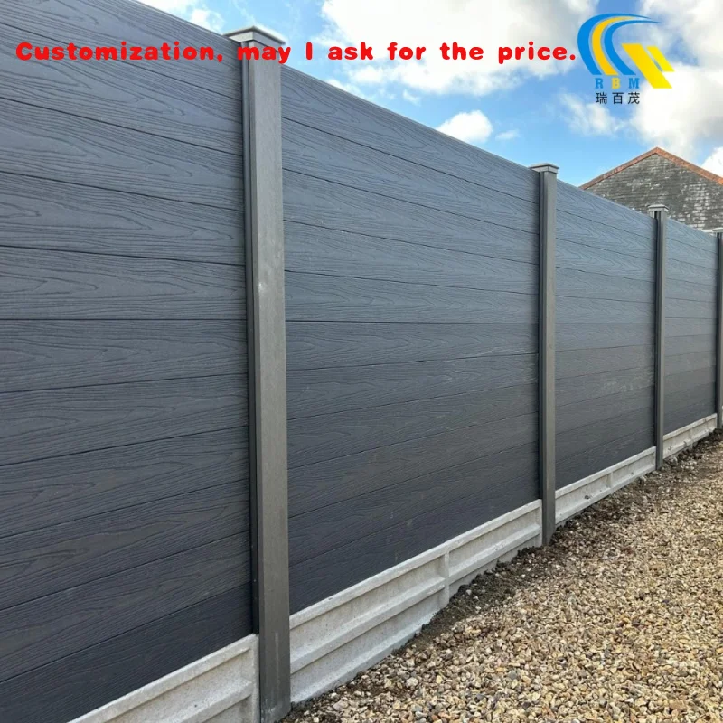 custom.WPC Outdoor Garden Fence Panel Easy Install WPC With Aluminum Post Foshan Wood Plastic Composite