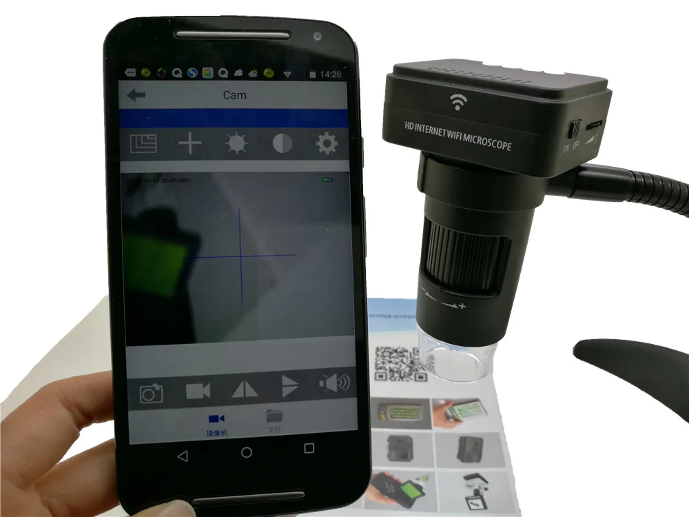 5MP 1080P  20-200x Zoom WIFI Digital Microscope CMOS Borescope Wireless Inspection Handheld Endoscope Camera