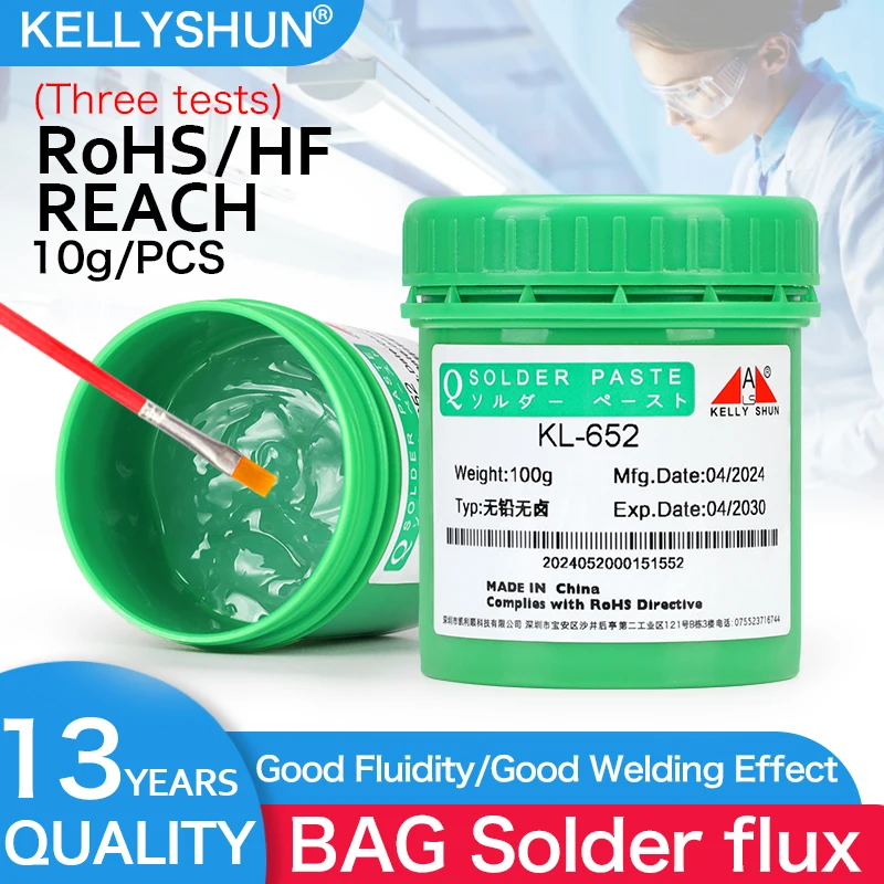 KELLYSHUN Soldering Flux for Welding SMD Desoldering - Tin Soldering Paste, BGA Flux, No-Clean Soldering Oil, 100g