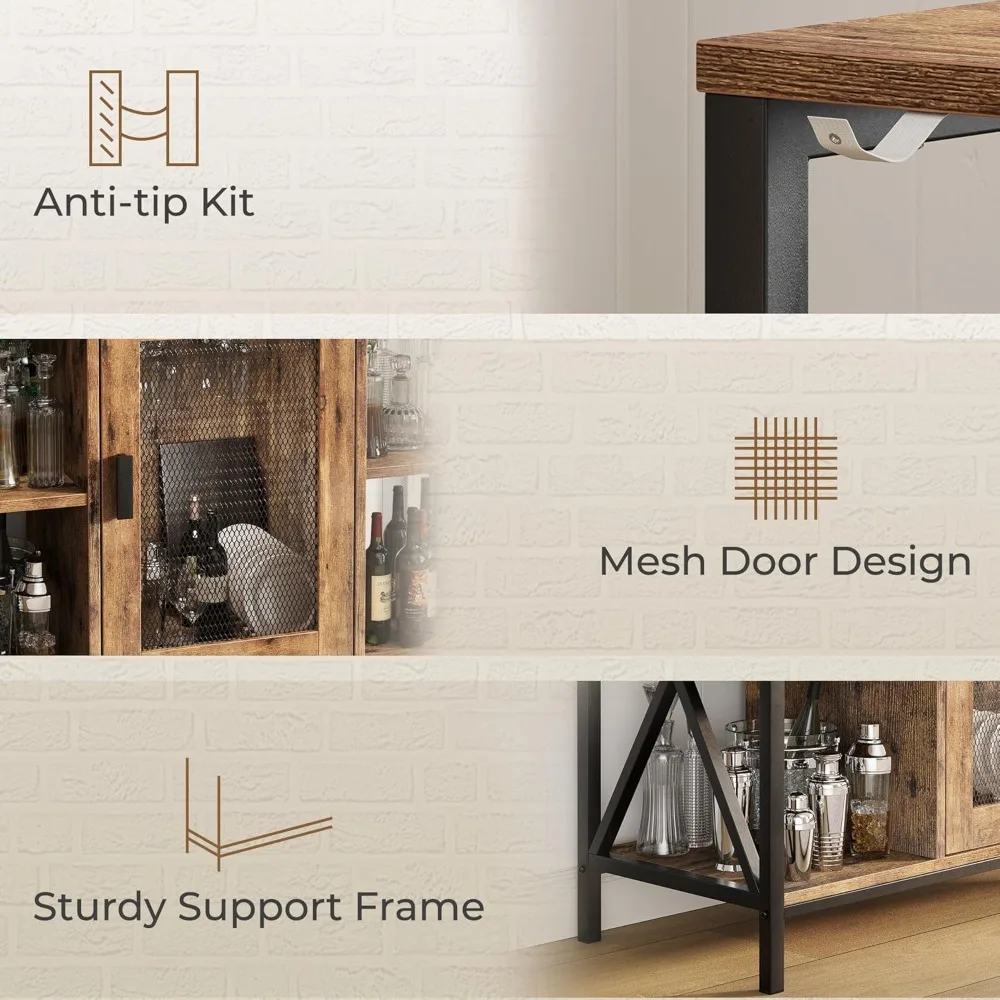 

Промышленный винный шкаф-бар с винной полкой, держателем для бокалов и местом для хранения, многофункциональный буфет для алкоголя, на заказ