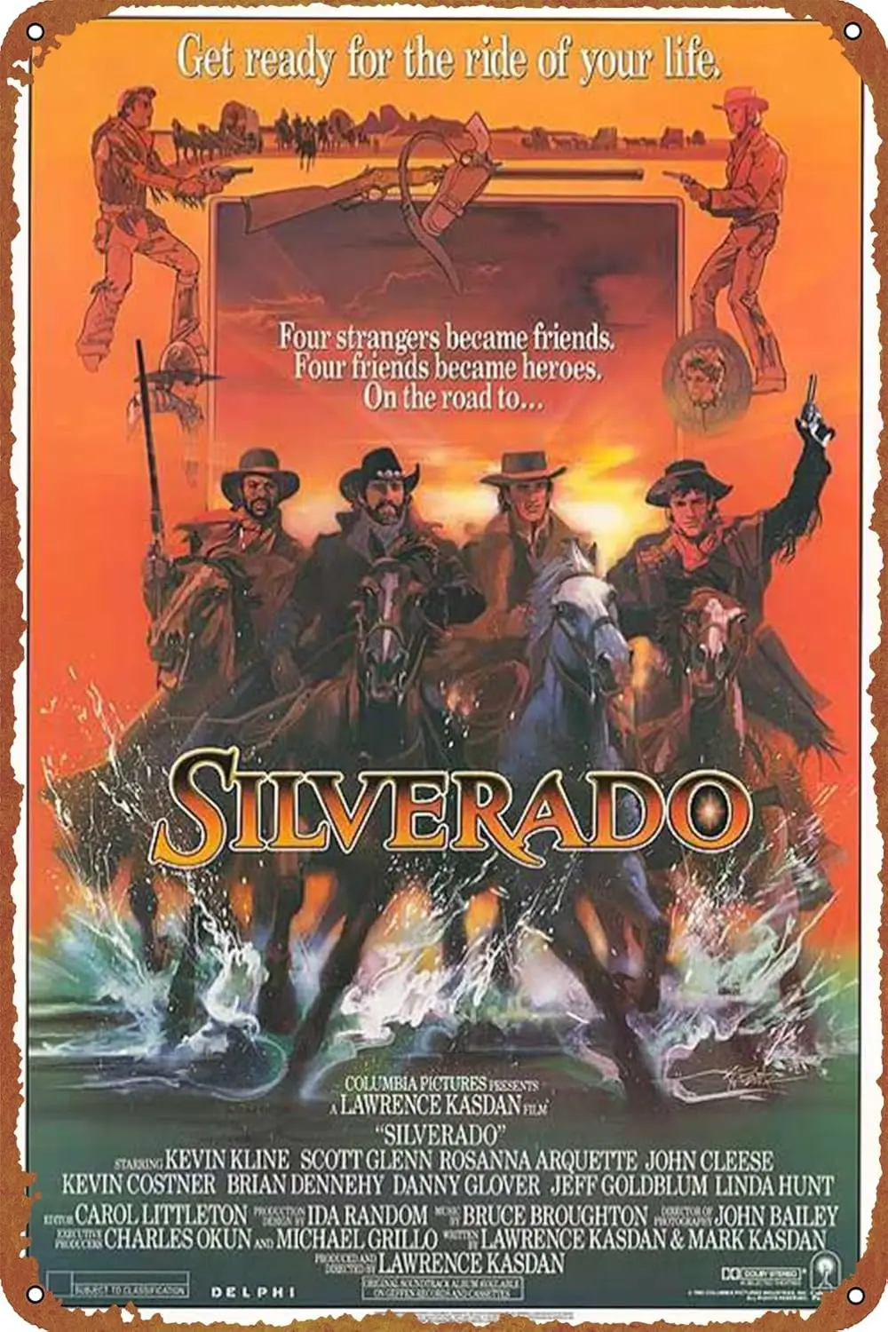 Silverado Tin Sign Decoration Vintage Metal Movie Poster Signs Wall Decor 8x12 Inch