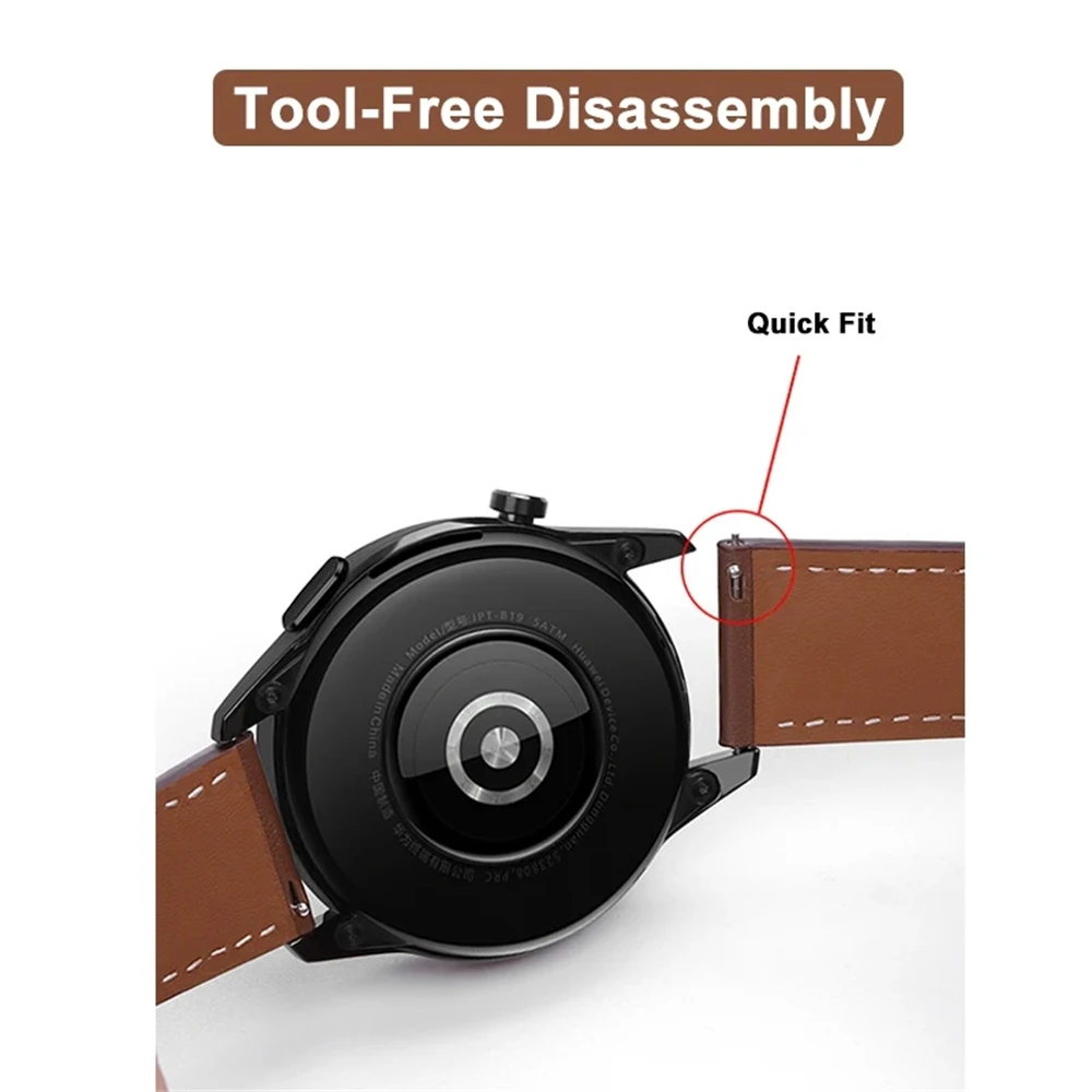 20/22 مللي متر حزام من الجلد لساعة هواوي 4 5 46 مللي متر GT 5 6 Pro GT6 5 4 3 براعم عداء سوار ل Garmin Venu 4 3 الرياضة عادية الفرقة