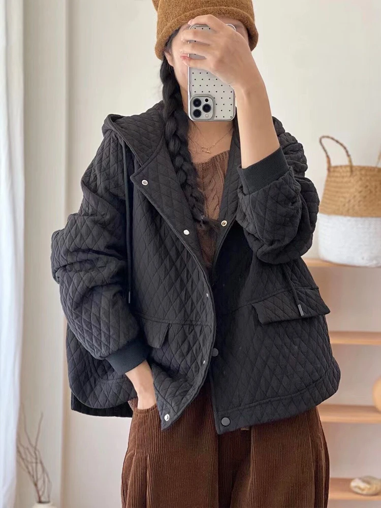 Max LuLu Winter Fashion Quilted Coats Womens Loose Hooded Warm Jackets Ladies Casual Vintage Thicken Parkas Big Size Outerwear