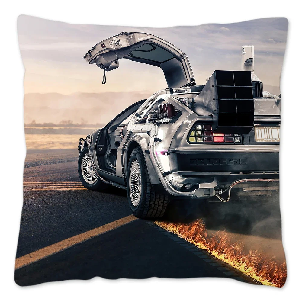 Back To Future Pillow Case Home Decor 100% Polyester Cushion Cover for Sofa Vintage 90s Throw Pillow Cover Housse De Coussin