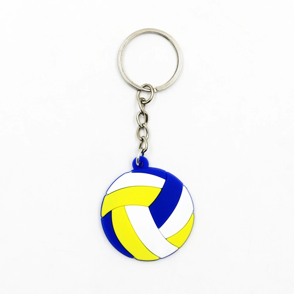 

10pcs Pvc Ball Keychain Hanging Decor Basketball Football Keyring Sturdy Durable Creative Design Bag Ornament Team Sport