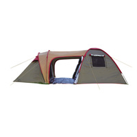 Extra Large 2-Room Outdoor Camping Tent for Families 5-8 Persons Waterproof Automatic Portable Canvas Tent Aluminum Poles Hiking