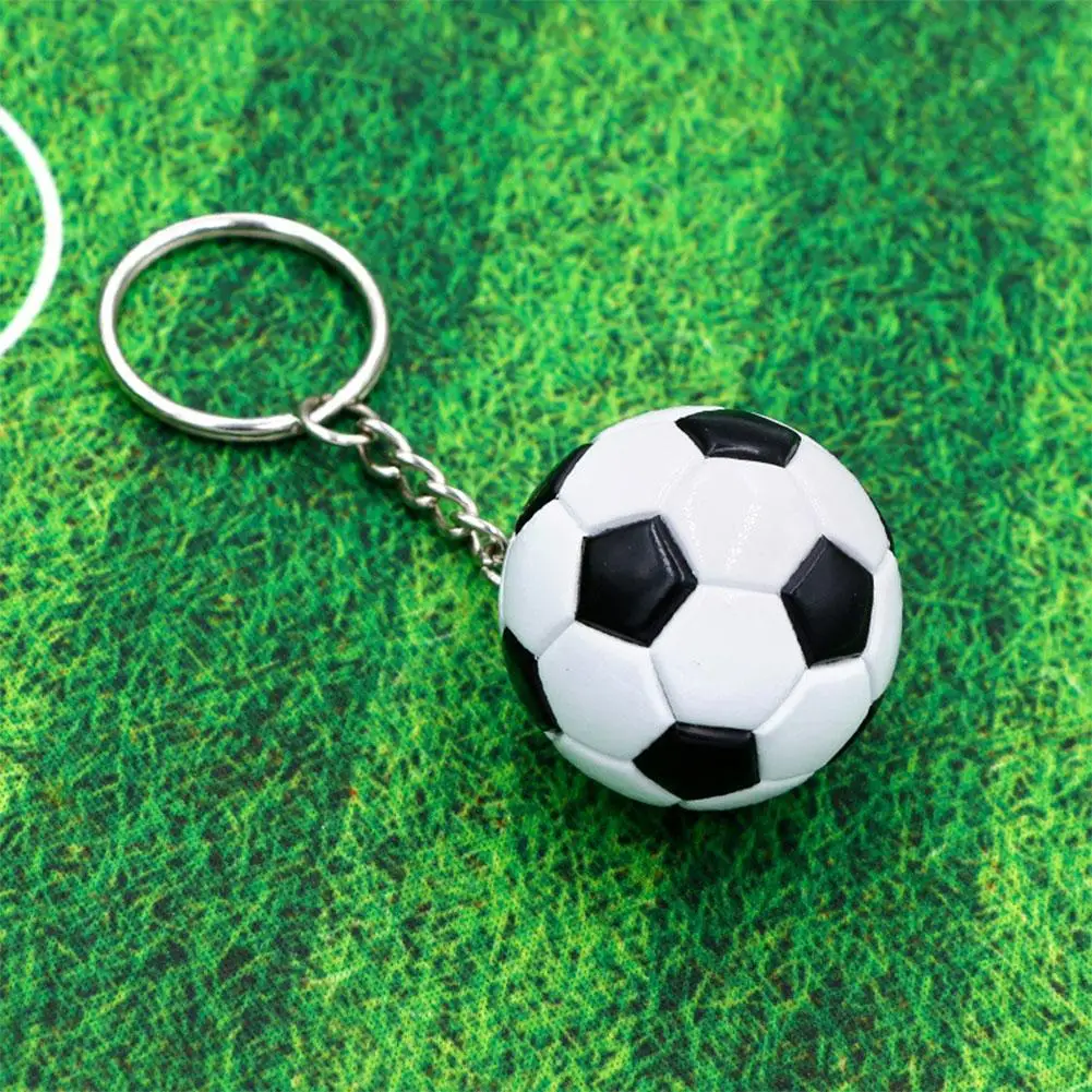 1PCS European Football Imitation Leather Souvenir Keychain Souvenir Ball Keyring Match Fans Fashion Pendant Phone S2Q2