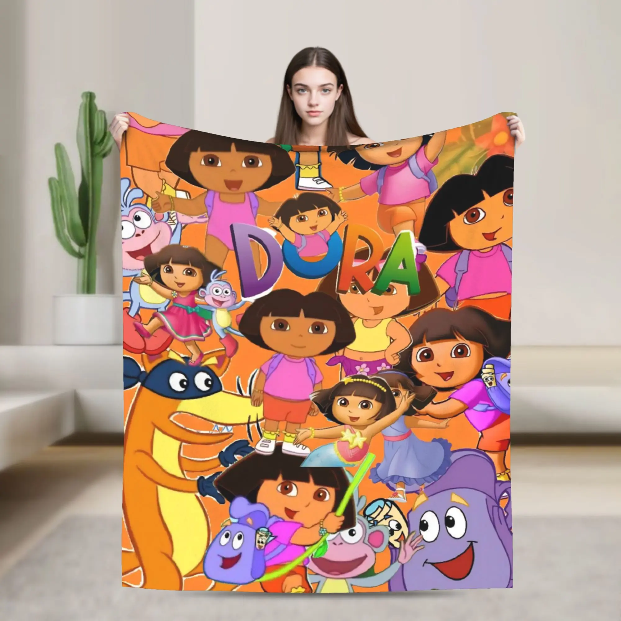 D-Doras The Explorers Print Blanket For Men Women Warm Cozy Fluffy  Throw Blankets for Couch 50x60 Inches Multiple Sizes