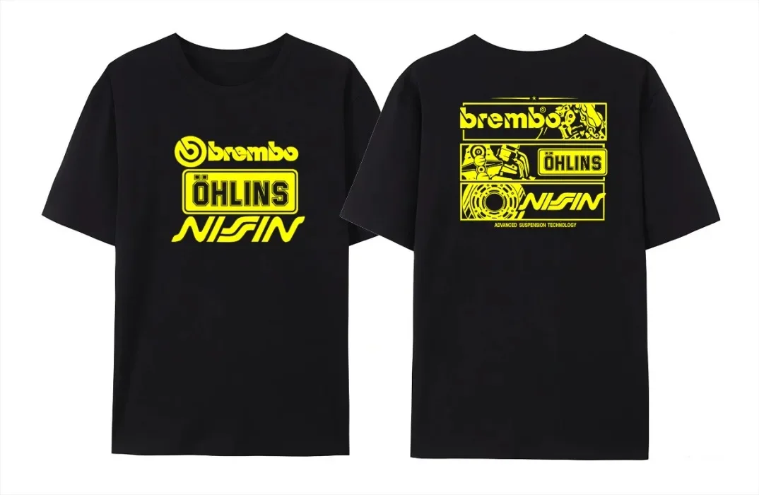 Men's Summer Printed Cotton T-Shirt ohlins Shock Suspension Car Fans Short Sleeve Unique Women's Casual Youth Short Sleeve