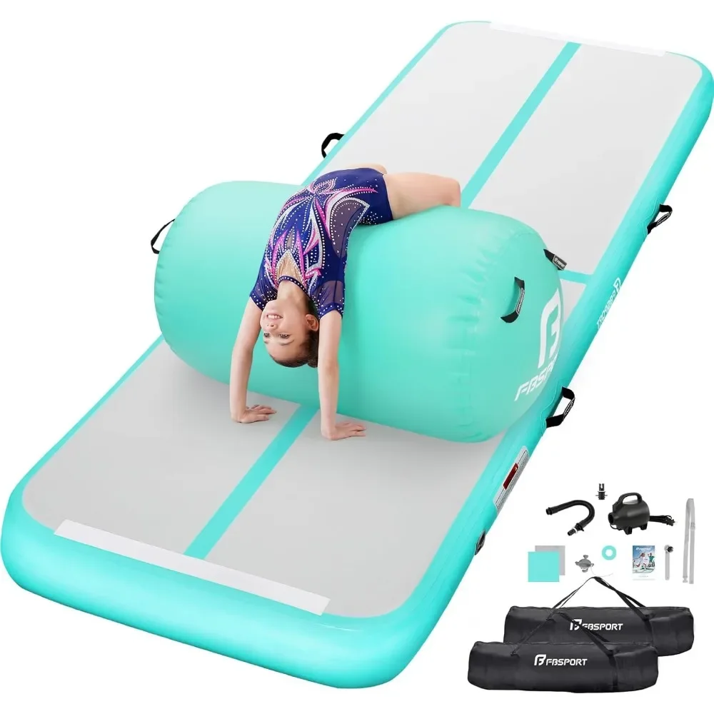 

Inflatable Gymnastics Barrel with Pump for Home Park Yoga Cheer Training
