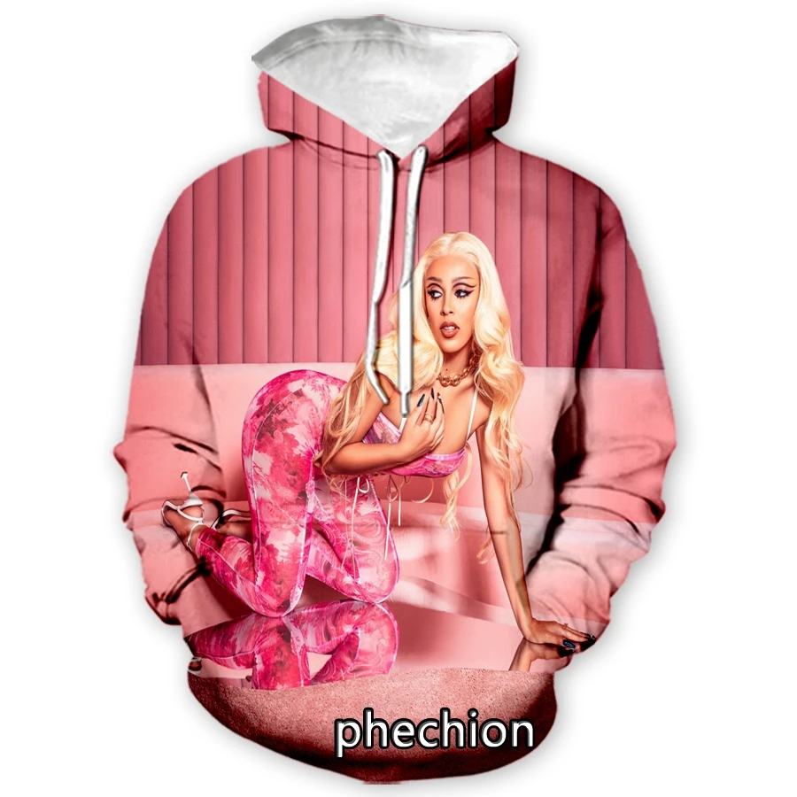

phechion New Fashion Men/Women Doja Cat 3D Print Long Sleeve Hoodie Casual Sweatshirt Hoodies Men Sport Pullover A100