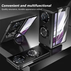 For Huawei Mate X5 Case Magnetic Lens Stand Skin Friendly Matte Soft Silicon ShockProof For Huawei Mate X3 Protection Cover