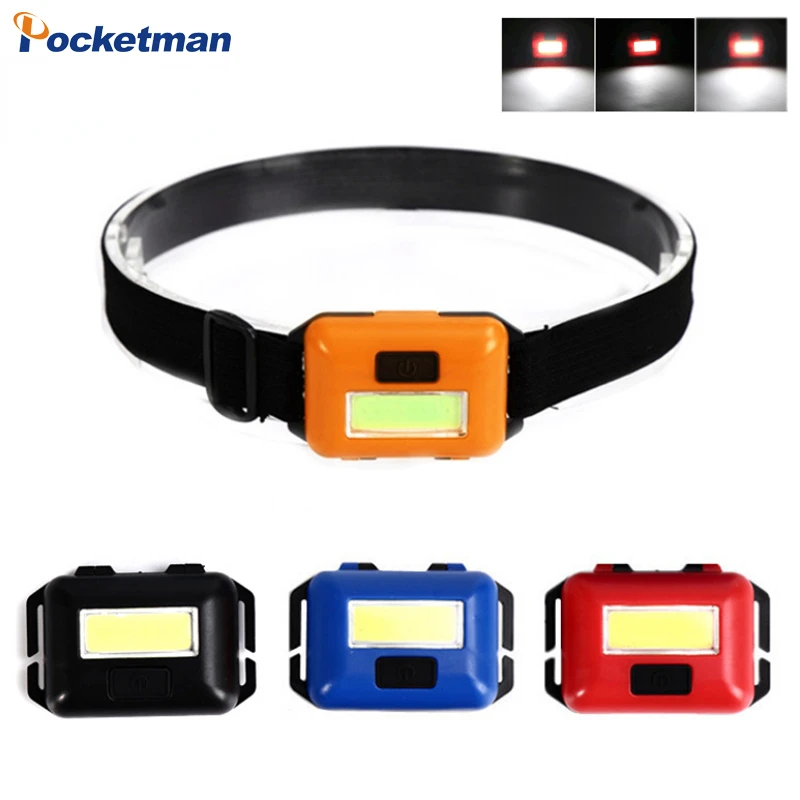 Mini Headlamps Portable COB LED Headlight with 3 Modes Outdoor Mini Head Lamp for Camping Hiking Fishing Adventure Cycling