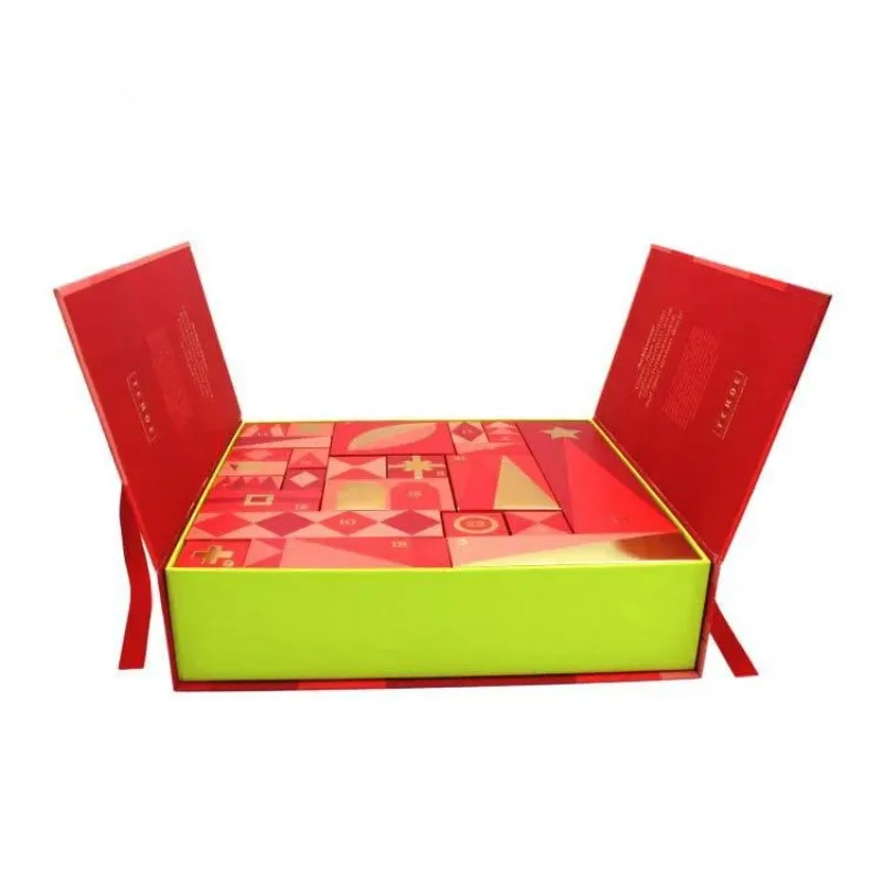 Customized queryCustom Luxury Rigid High-end Christmas Calendar 12 24-day Arrival Countdown Christmas Gift Advent Calendar Box w