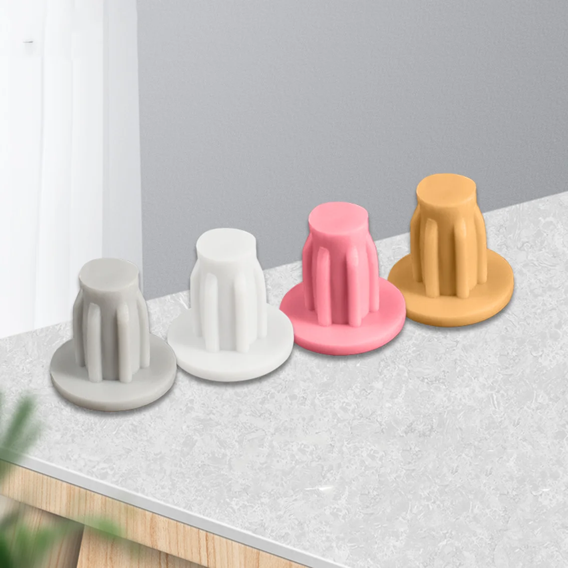 100–500 Stück Silikon-Stoßstangenstopfen, 5 mm, Schranktür-Antikollisions-Pads, unsichtbare Schraubenlochabdeckung für Holzbearbeitung, DIY-Dichtungsstopfen