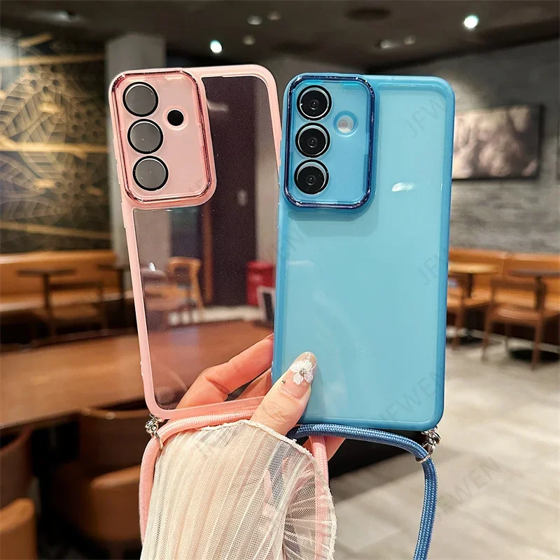 Crossbody Lanyard Case For Samsung Galaxy A56 A36 A26 A16 A06 A55 A35 A25 A15 A05 A05S Silicone Soft TPU Cover - náhled 4