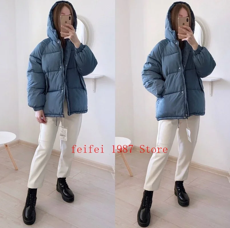 2020 New Short Purple Cotton-Padded Clothes Quilted Cotton Cloth Cotton-Padded Jacket Female Loose down Coat Winter
