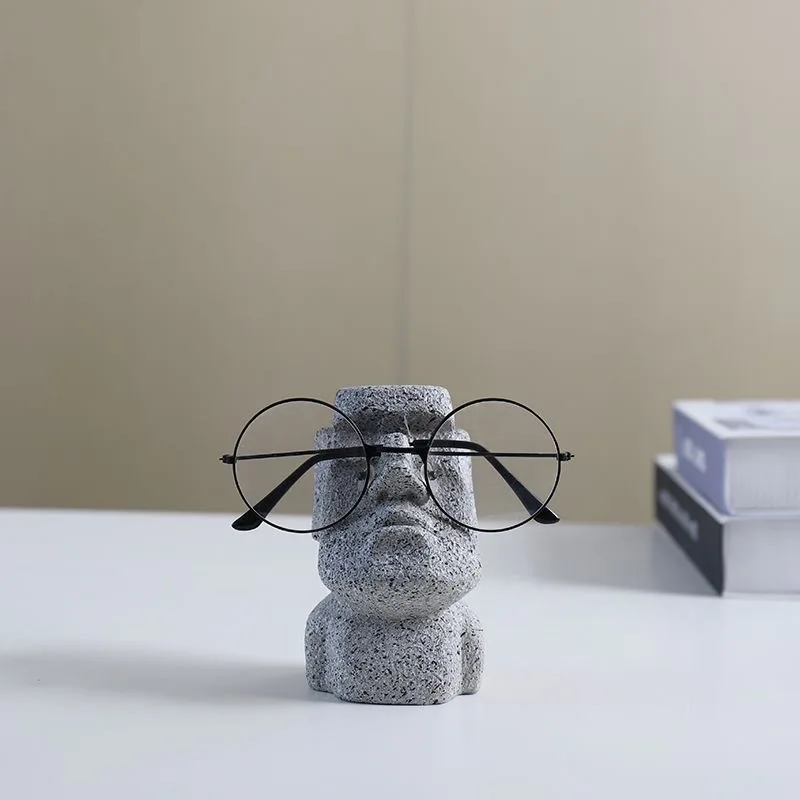 Funny Creative Glasses Holder Decorative Glasse Lenses Stand Office Accessories Figurines Miniatures Room Ornaments Home