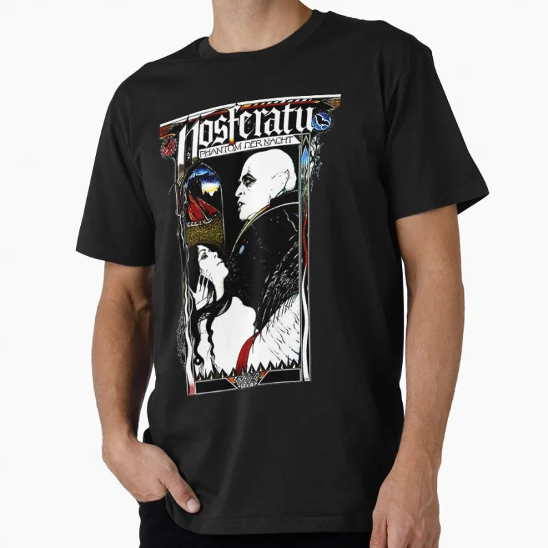 

Nosferatu 1922 Horror Movie Vampire Gothic Scary Halloween Gift T shirt Large size Tops 100% cotton printed Clothes