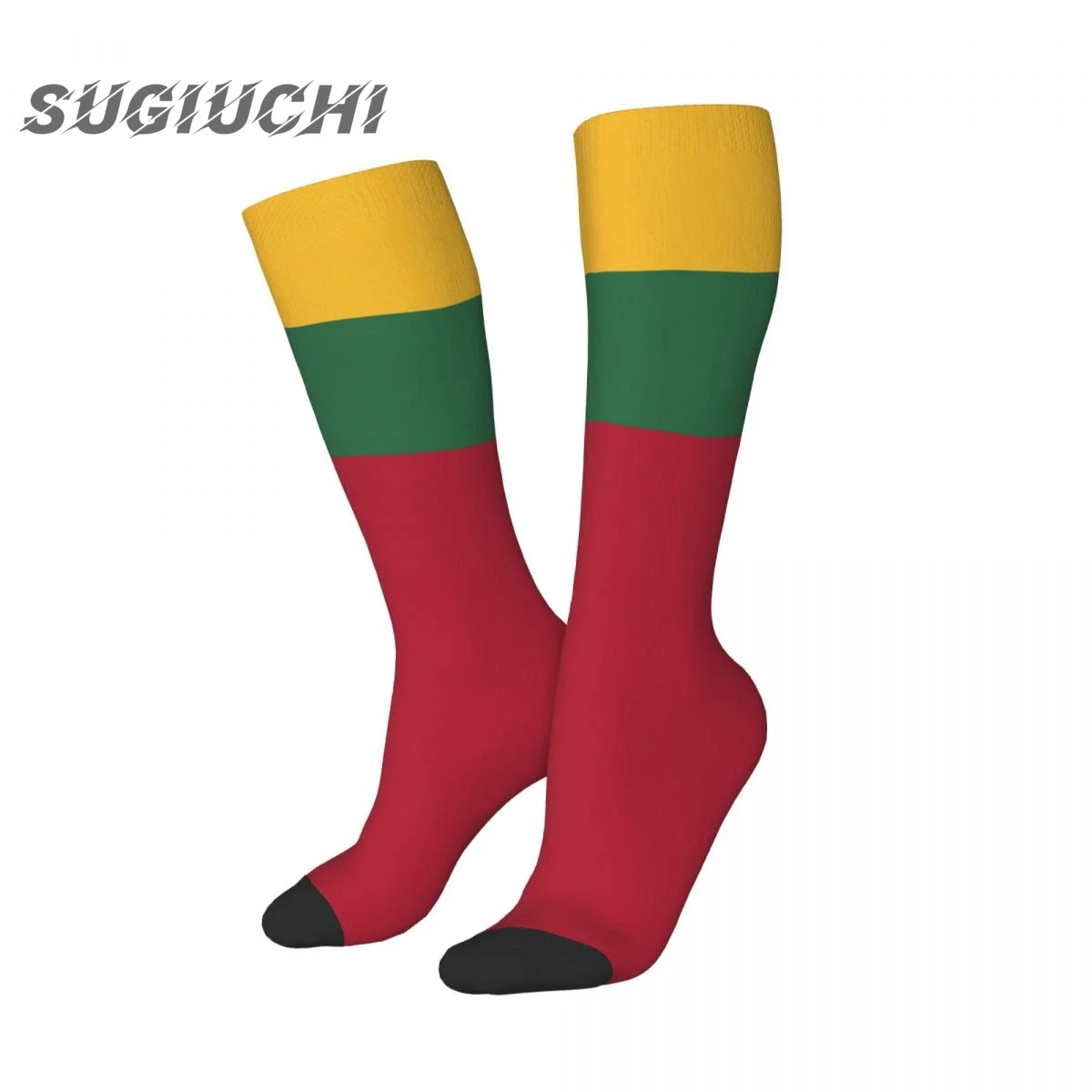 Lithuania Flag Polyester 3D Printed Socks For Men Women Casual High Quality Kawaii Socks Street Skateboard Socks