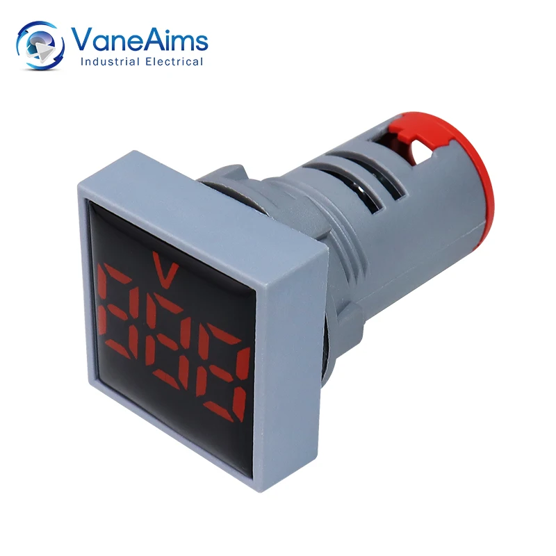 Mini AC Voltmeter VaneAims Square Panel Led Digital Display Volt Meter Analog Voltage Gauge Indicator Tester Detector AC30-500V