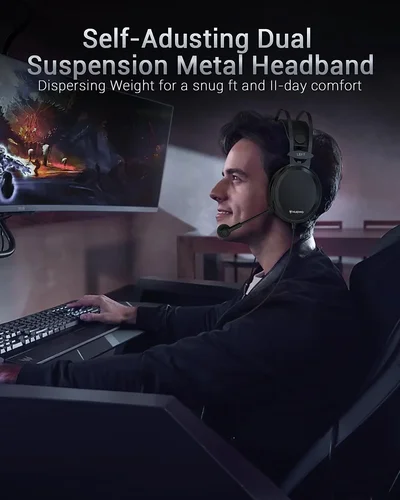 Imagen 2 del producto Auriculares NUBWO para juegos PS4 estéreo Xbox One auriculares con cable para juegos de PC con micrófono con cancelación de ruido auriculares para juegos