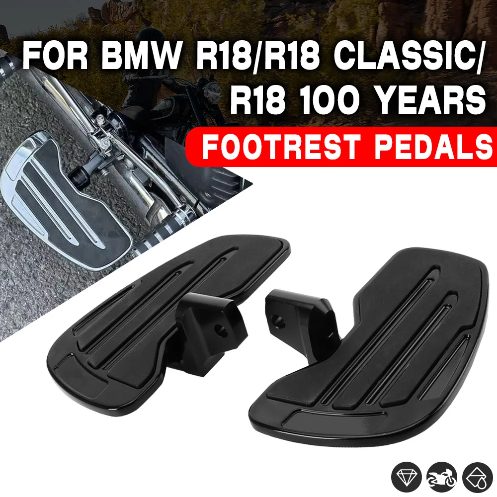 

Motorcycle Floorboards Pedal Rider Footrest Wide Foot Pegs Driver Anti-Slip Footpegs For BMW R 18 Classic R18 100 Years