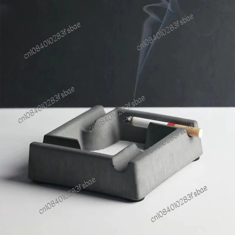 Ashtray Premium Sense of Niche Light Luxury Square Home Living Room Office Scandinavian Style Ashtray