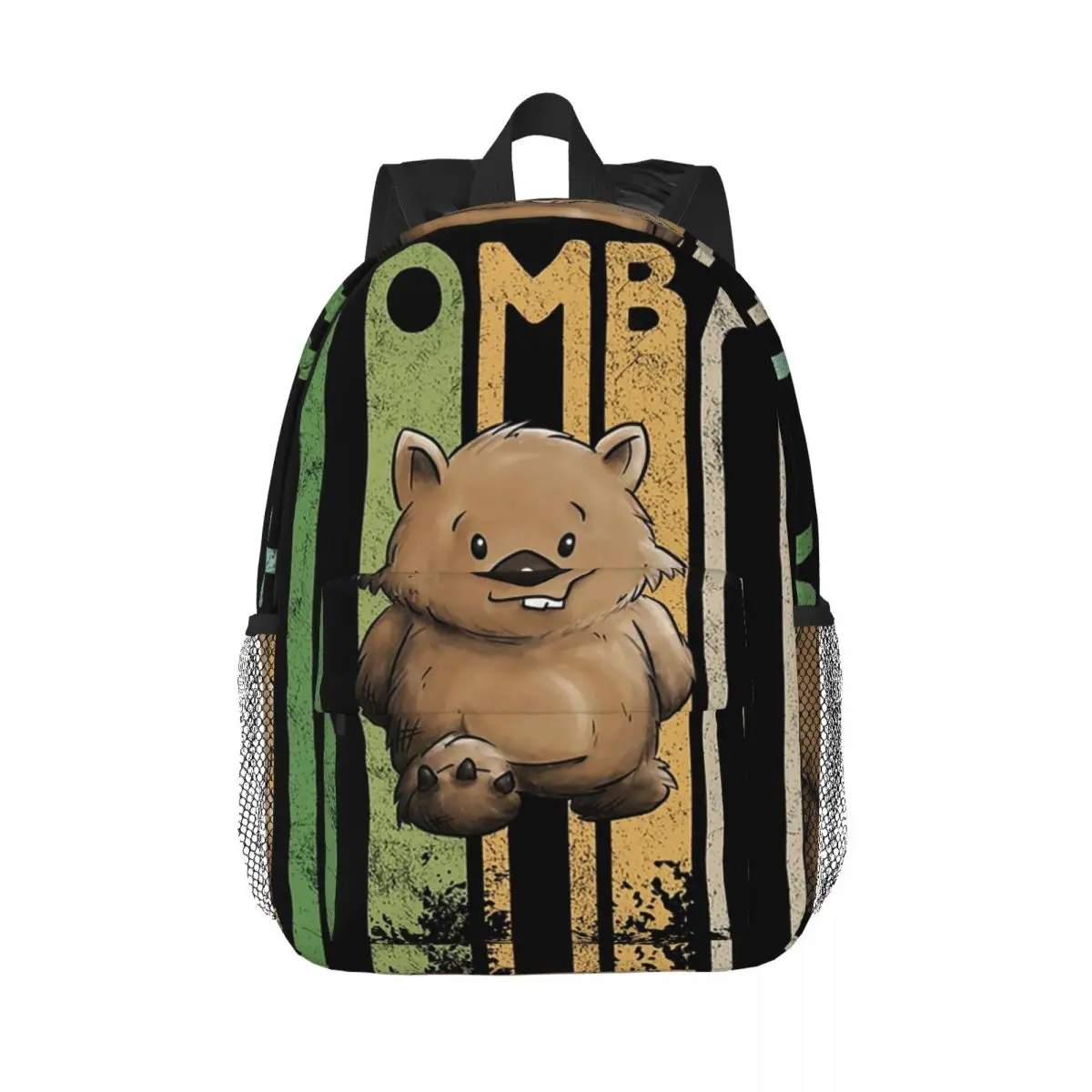 Funky Retro Style Cute Cartoon Marsupial Wombat Backpacks Teenager Bookbag Cartoon Students School Bags Rucksack Shoulder Bag