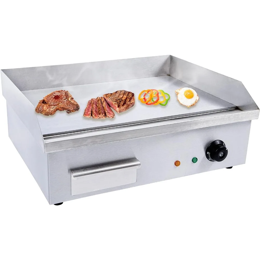 Teppanyaki, Electric Griddle Cooktop Countertop Commercial Flat Top Grill Griddles BBQ Plate Grill Thermostatic Control