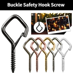 Multi Colored Square Buckle Safety Hook Screw With Safety Buckle Anti Fall Hook Used For Bonsai Hanging Outdoor String Lights