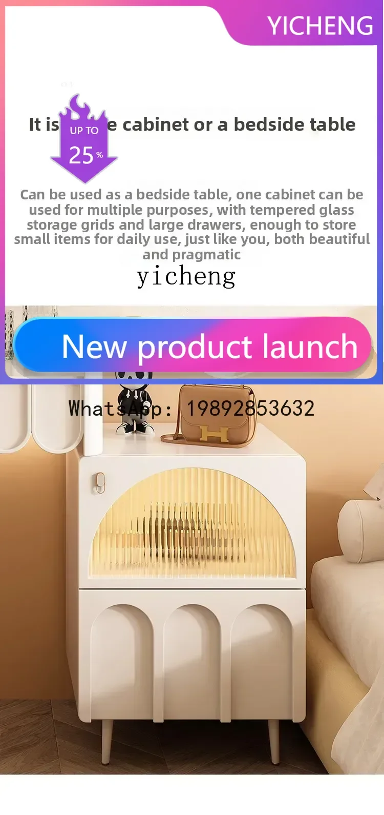 

LYY dresser modern simple master bedroom French cream small apartment makeup table storage cabinet integrated home decor