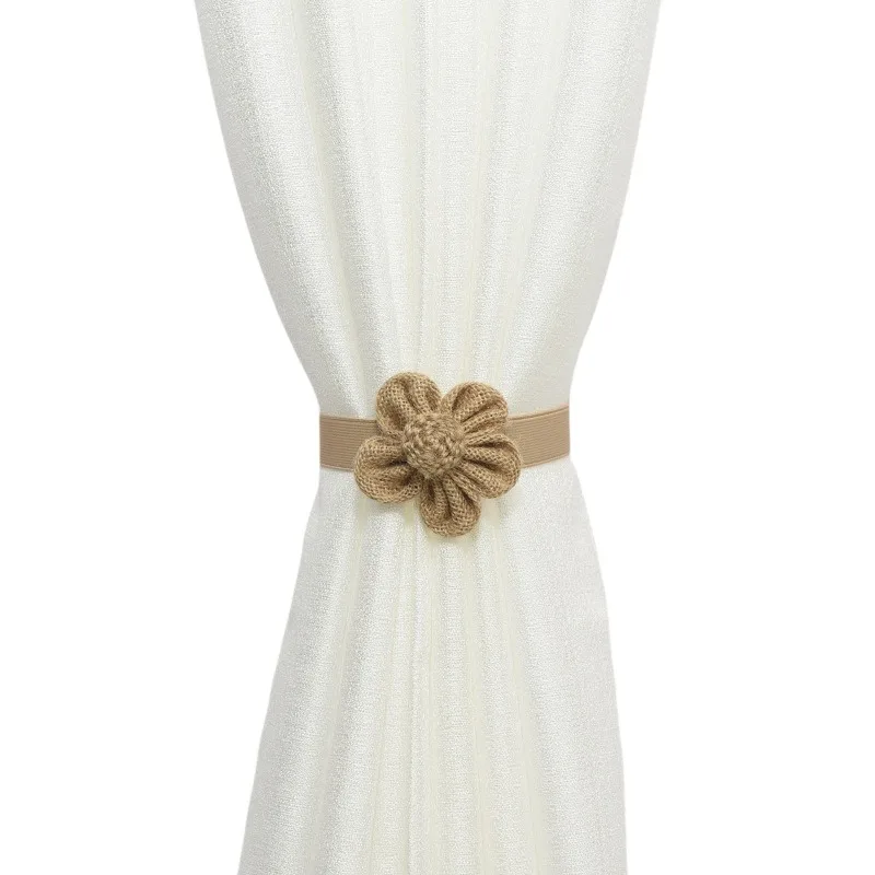 

Cartoon Flower Curtain Tiebacks - Decorative Straps for Living Room Curtains & Bedroom Mosquito Net Organization