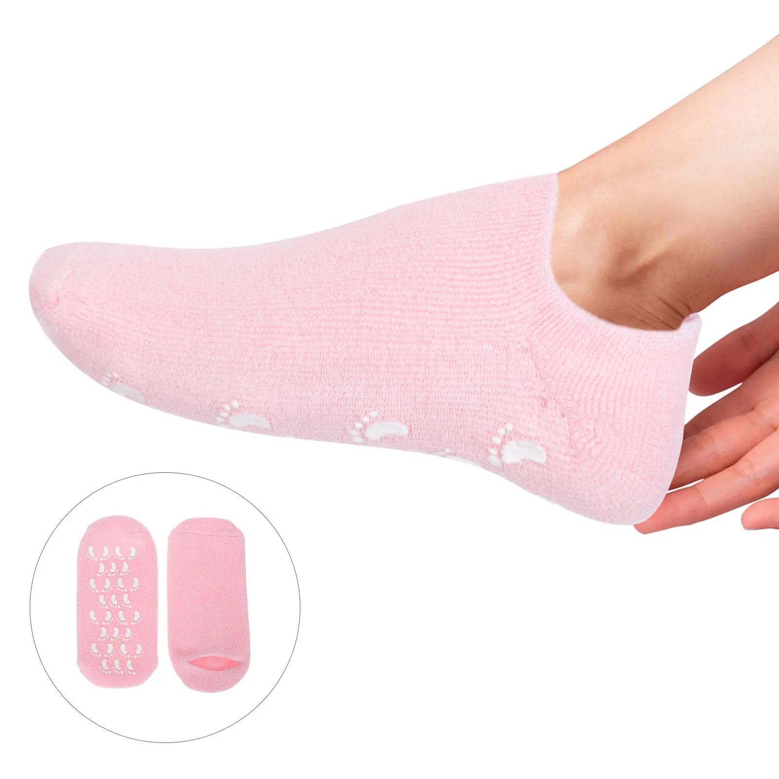 

1 Pair Moisturizing Socks Cracked Heel Repair Gels Covers Spa Accessories Dry Feet Foot Cover Fast Absorption Long Protection