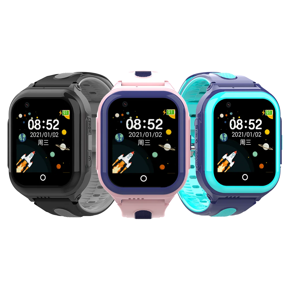 

Kids Smart Watch 4G Sim Card SOS Phone Call 1.44" Multiple Positioning AI Interaction Voice Monitor 600mAh Waterproof Footprint