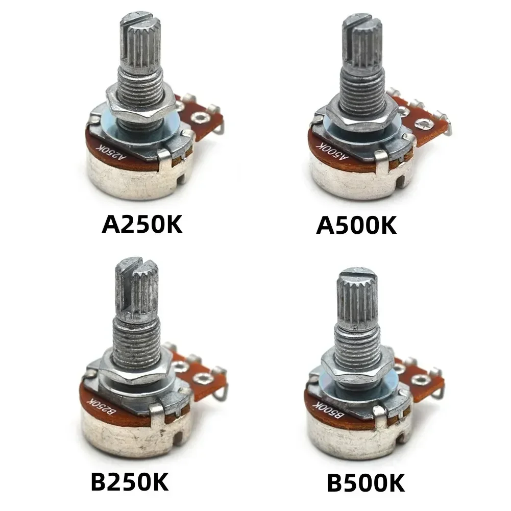 Hochwertige Gitarren potentiometer Gitarren teile/Kits 250k oder 500k Ohm 18mm Töpfe Wellen aufnahme 10g b250k Gitarren lautstärke