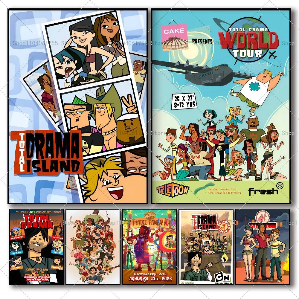 T-Total Cartoon D-Drama  Poster Self-adhesive Wall Mural Art Waterproof Sticker For Bar Room Decor High Quality Print Gift