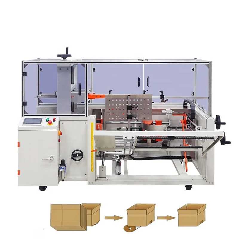 Auto Former Case Packer/Carton Box Sealing Packing Machine for Beverage Chemical Commodity Packaging with Film Paper Materials