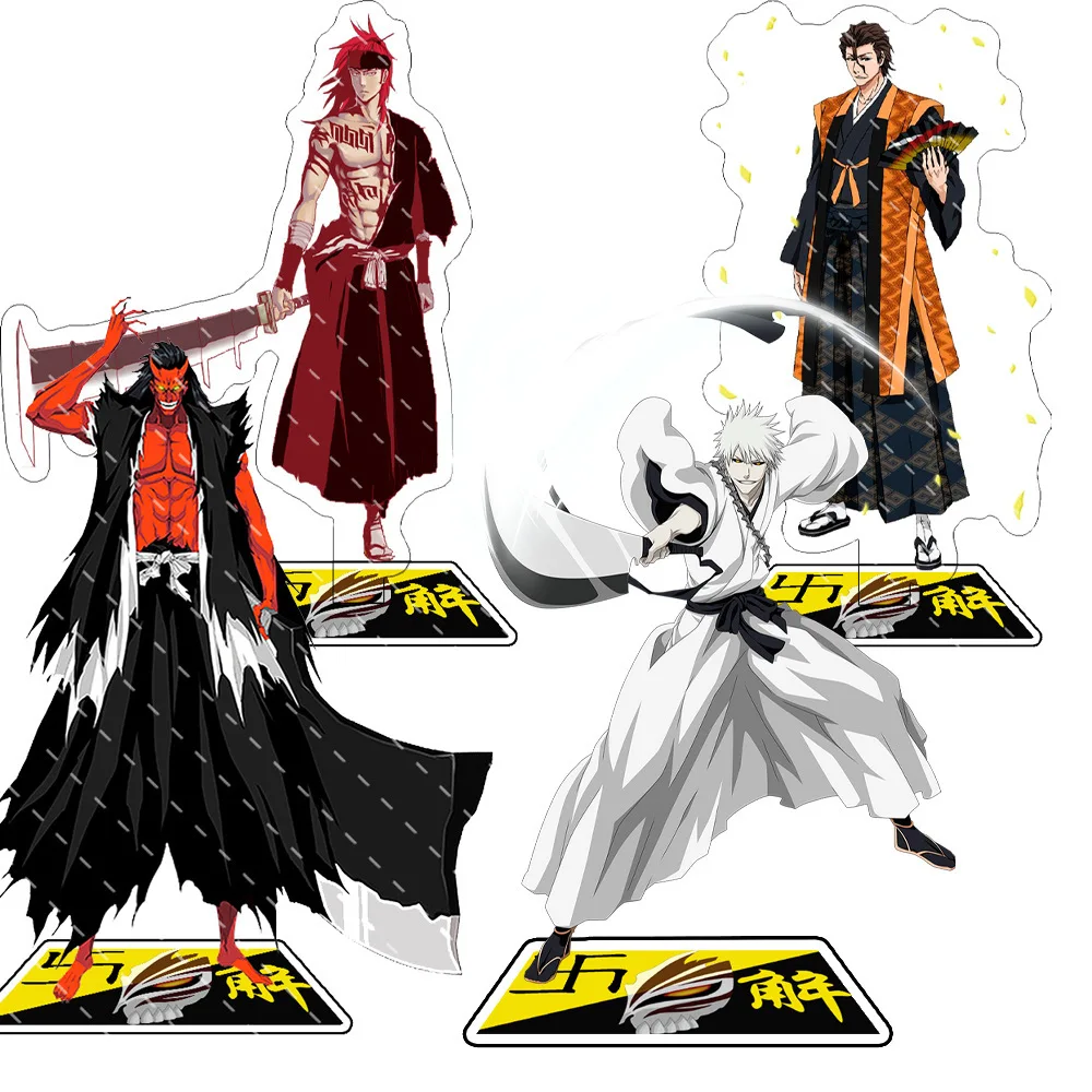 بليتش أنيمي الشكل شخصية الوجهين الدائمة علامة كوروساكي برمجة الاكريليك تقف نموذج زخارف مكتب الدعائم جمع الهدايا #2