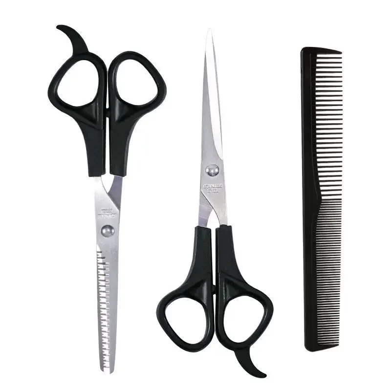 

3pcs 7-inch Scissors Sets-Suitable for Thinning and Styling Hair-for Men and Women for Finishing, Point Cuts, and Flat Cuts