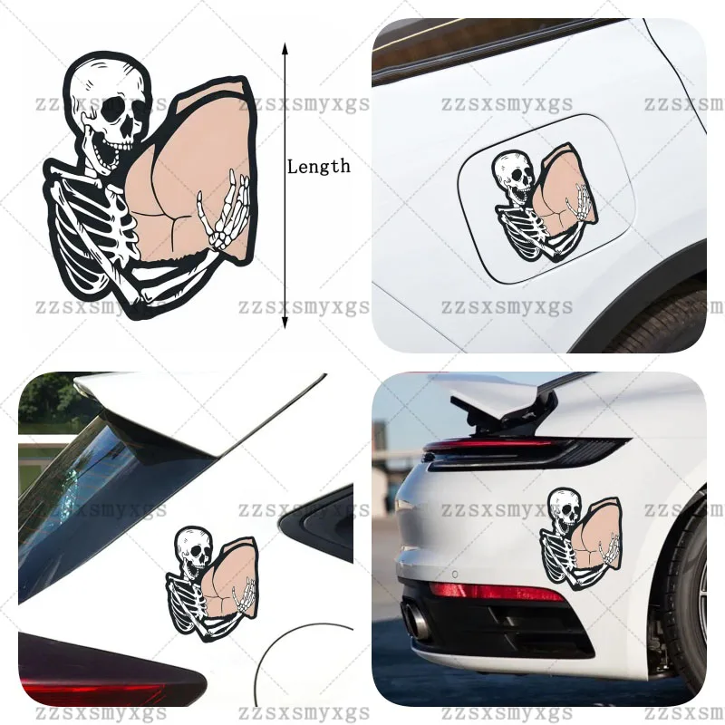 Funny skeleton holding his hips Car Sticker Fit for car body Bumper Windshield Helmet Trunk Laptop Vinyl Decal Car Accessories