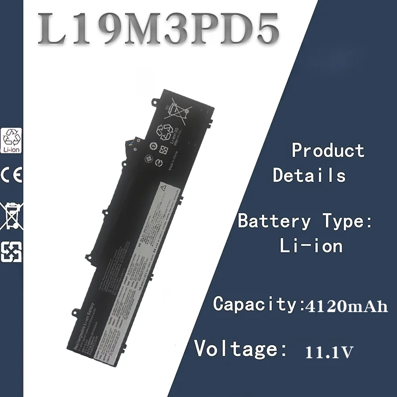 

4120mAh High - Capacity 11.1V Battery for Lenovo L19M3PD5 | Fits ThinkPad E14/E15, R14 Gen 2nd - 4th Generation Models