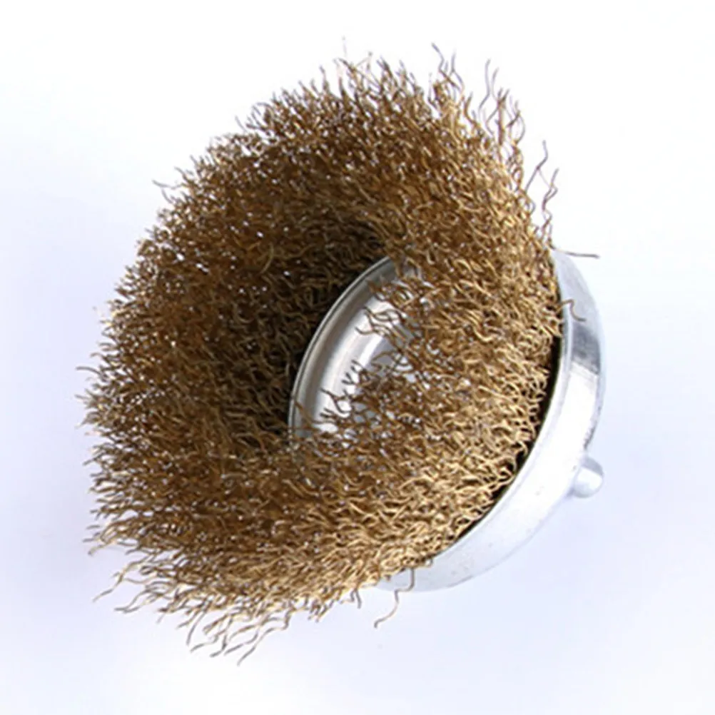 Wire Cup Brush Crimped Steel Bristles Heavy Duty Steel Wire Brush Drill Rust Removal Deburring Engine Cleaning - view 5